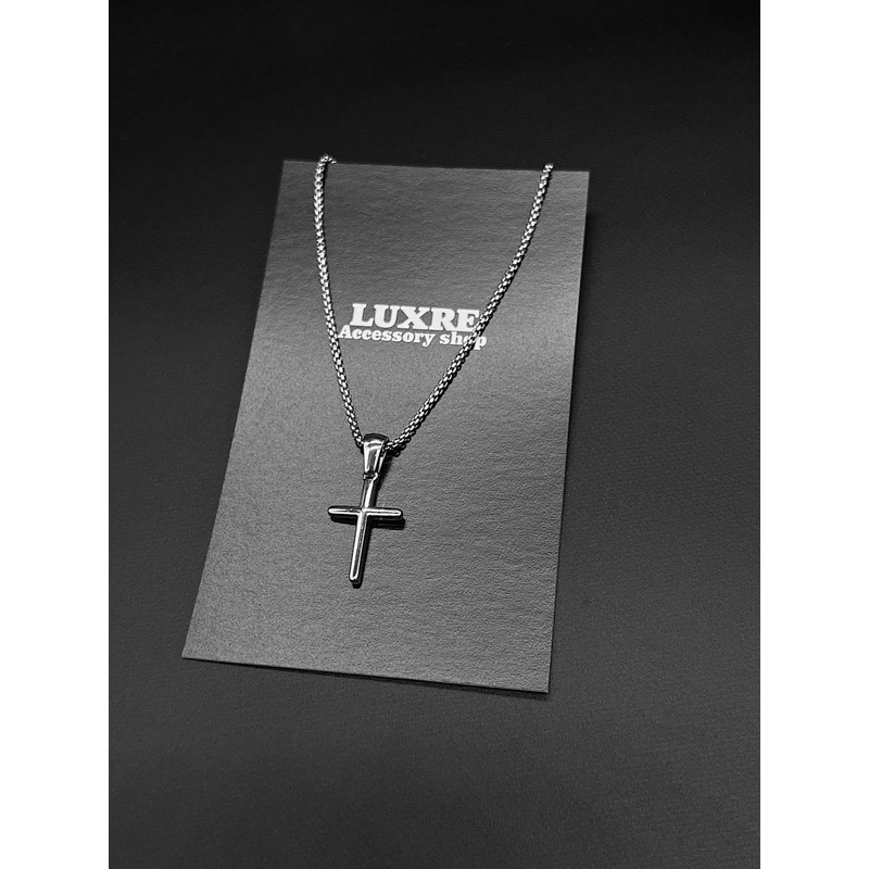 Lagure L23071C0 Mini Simple Cross Cross Silver Necklace Stainless Steel