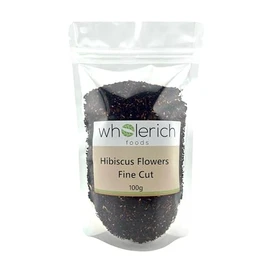 Hibiscus Flowers Fine Cut Loose Tea 100g - Wholerich Foods