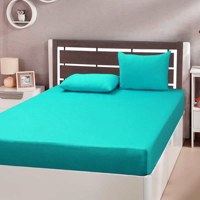 KHIM 100% Cotton 40CM/16inch Extra Deep Fitted Sheet Single, Double,