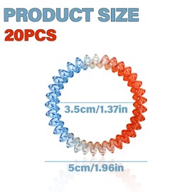 NILLOS Chewing Bracelets, 20 PCS Sensory Stretchy Coil Bracelets for Relieve Autism, Anxiety, ADHD (Random Color)