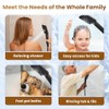BRIGHT SHOWERS Rain Shower Head with Handheld Spray, 8 Inch