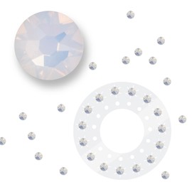 blinger Crystal Refill Pack | 5 Discs - 75 Precision-Cut Glass Crystals | Styling Tool not Included | White Opal 5 mm