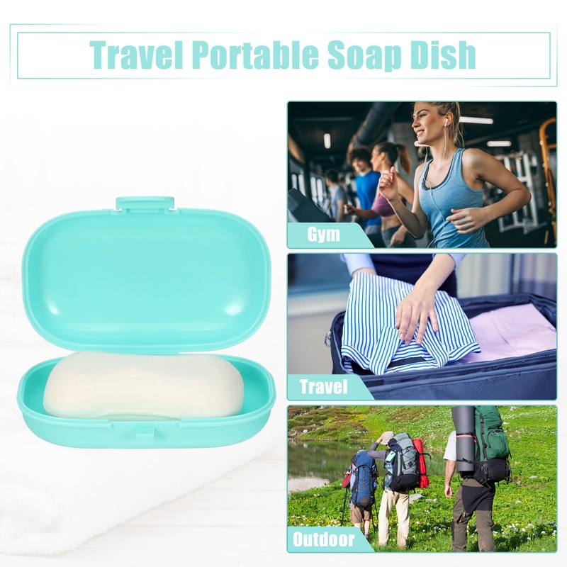 VOCOSTE Soap Dish, Soap Case, Soap Holder, For Travel, Camping,