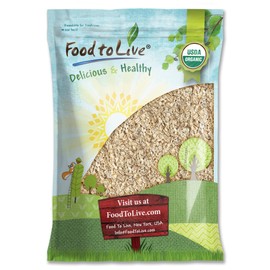 Food to Live Organic Rolled Oats, 5 Pounds – Old-Fashioned, 100% Whole Grain, Non-GMO, Raw, Kosher, Bulk Oats. Perfect for Morning Oatmeal and Overnight Oats