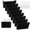 Colarr 8 Pcs Wall File Holder Organizer Plastic Wall Mount