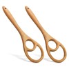 Higijapuf 2 Pack Danish Dough Whisk, Wooden Sourdough Stirrer 12.6