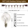 50Ft Outdoor Patio String Lights, G40 Clear String Lights with