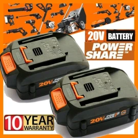 For WORX 2pack For WORX 20V MAX Extend Lithium Battery 20 Volt WA3520 WA3525 WA3575 WG155