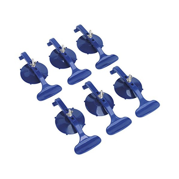 Sealey RE006 6pc Suction Clamp Set, Blue