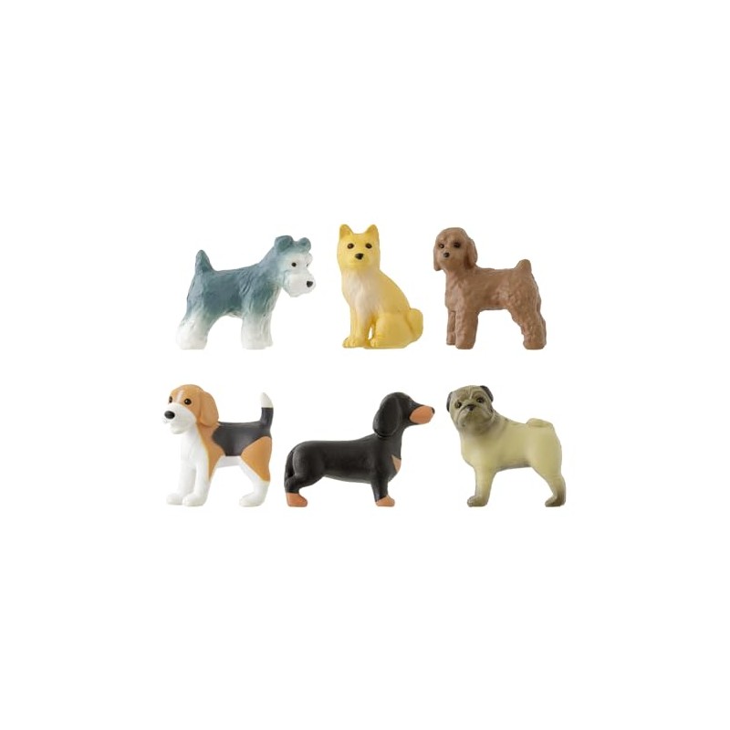 Midori 43426006 Mini Magnets, Pack of 6, Dog Pattern