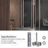 Bstinay Dia 24mm Steel Silver Sliding Track Roller Hanging Double