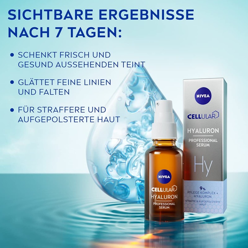 NIVEA Cellular Professional Serum Hyaluronic (30 ml), Moisturising Hyaluronic Serum,