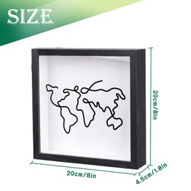 Adventure Archive Box 20 x 20 cm Travel Collection Box Ticket Shadow Box with Slot Tickets Shadow Box Memory Box Travel for Film Trips, Sports Events, Concert Tickets
