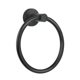 Towel Ring,Hand Towel Holder for Wall Mounted,Towel Holder,Towel-Racks, Bathroom Hardware Simple Round Towel Hanger SUS 304 Stainless Steel (Black)