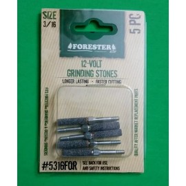Forester 3/16 5 PACK CHAINSAW SHARPENING STONE THREADED FITS GRANBERG 12V FOR .325 CHAIN