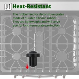 5304475129 Grate Rubber Feet Replacement Parts for Frigidaire Gas Stove Parts Frigidaire Stove Grate Rubber Feet Gas Range Parts, Frigidaire Stove Grate Rubber Feet FFGF3052TSA Oven Top Grate 16 Pcs