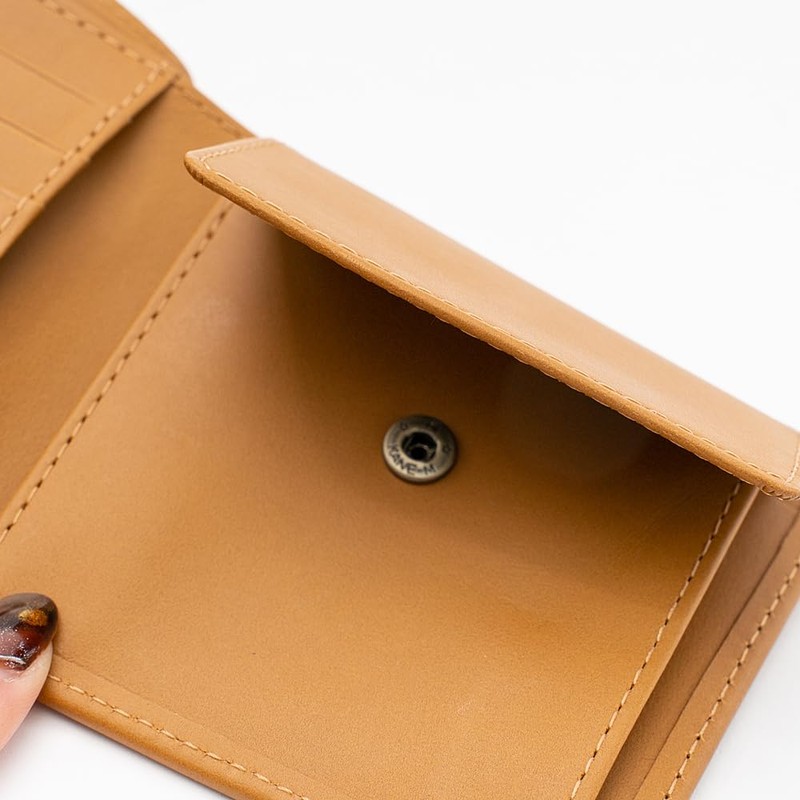 Emono Genuine Leather Bi-Fold Wallet, Skimming, Men's, Himeji Leather, Folding