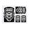 4 x 'Frankenstein's Monster' Temporary Tattoos - Water Resistant, Skin-Safe,