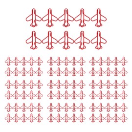 100Pcs Plane Shaped Paper Clips Cute Anti Slip Multipurpose for Notebooks Office File Organization