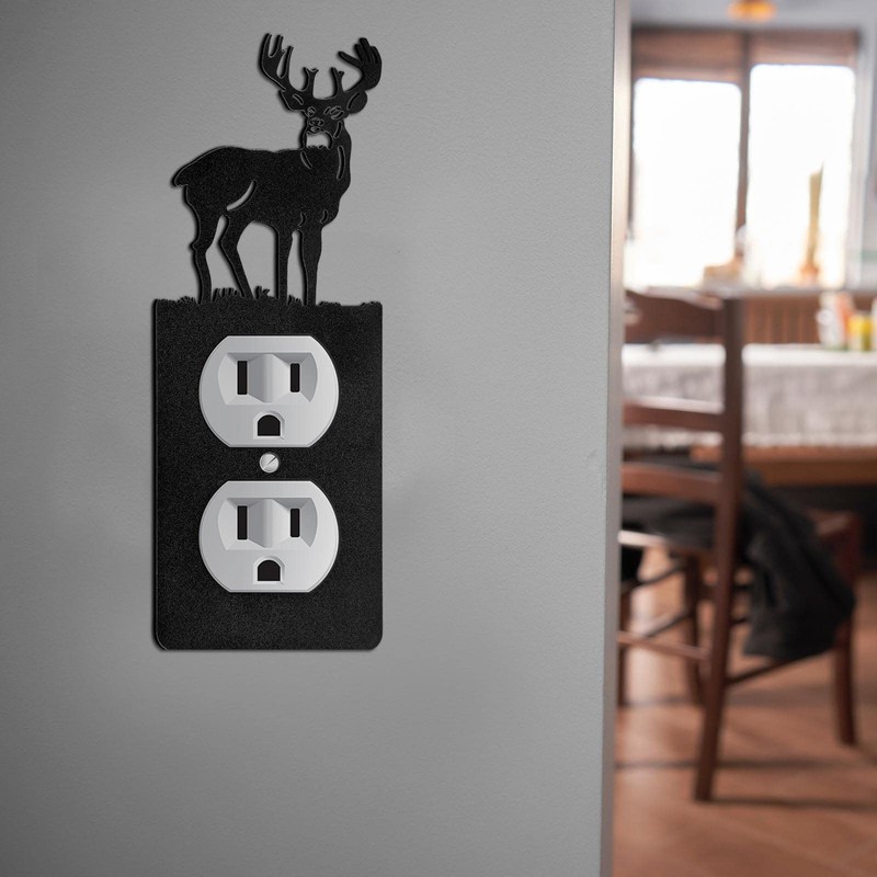 Lothee 6 Pcs Metal Bear Light Switch Cover Plate Moose