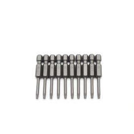 TEMO 10 Pieces T9 Torx Star Head Screwdriver Bit Set, S2 Steel 9 Point T-9 Reduced Round Shaft Screwdriver Insert Bits Hex Shank