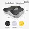 Memory Foam Seat Cushion and Lumbar Support Pillow for Office