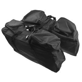 HCmotorku Bolsa de almacenamiento para alforjas de motocicleta para Harley Touring Road King Electra Street Glide Standard 1993-2022, Negro, CB