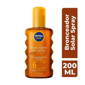 Aceite bronceador corporal NIVEA SUN Golden Bronze resistente al agua fps6+ 200 ml