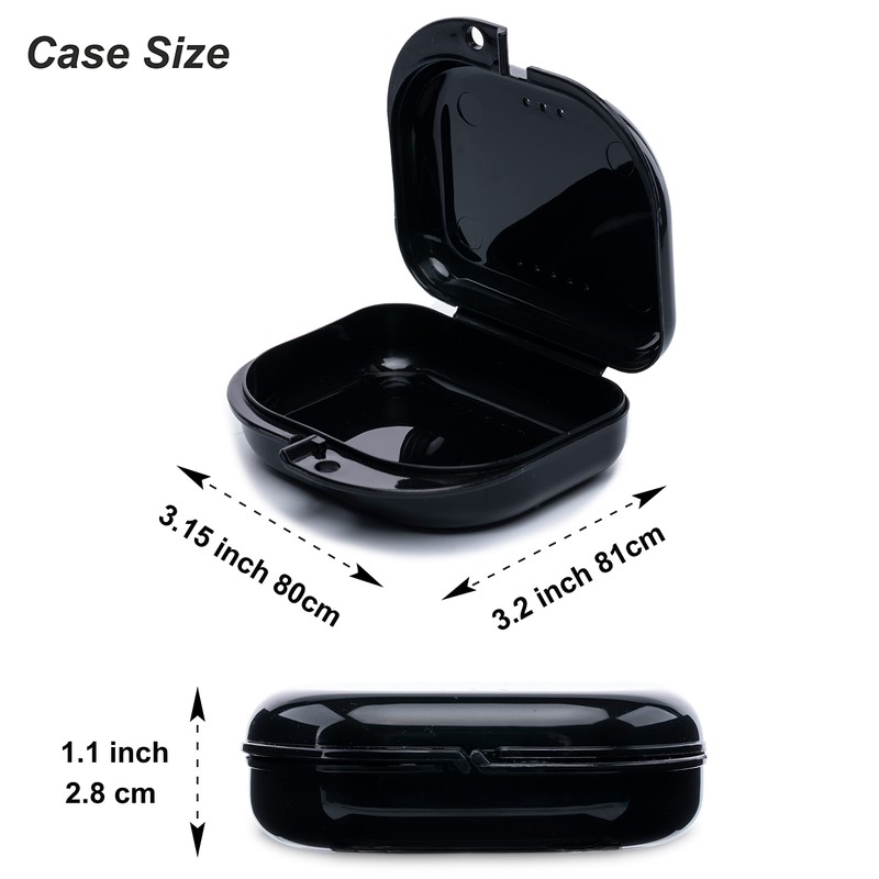BOOMIBOO Retainer Case with Vent Holes, 4 Pcs Denture Cases,
