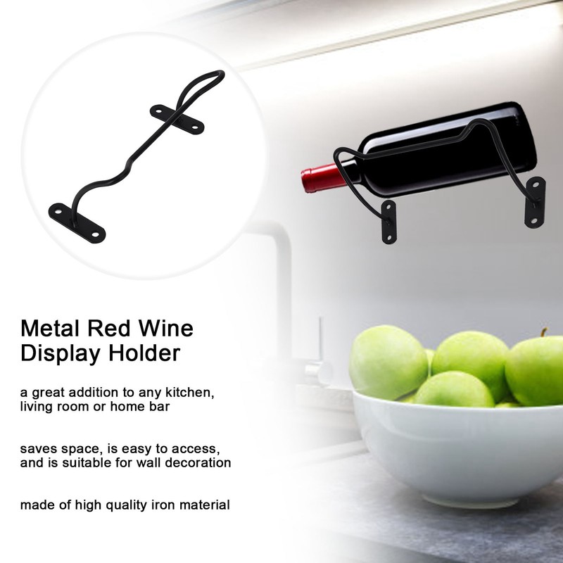 Pack of 6 Metal Red Wine Display Holder Wall Mounted