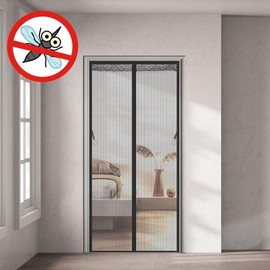 Attachable Folding Velcro Mesh Screen Door for Entrance Mosquito Net