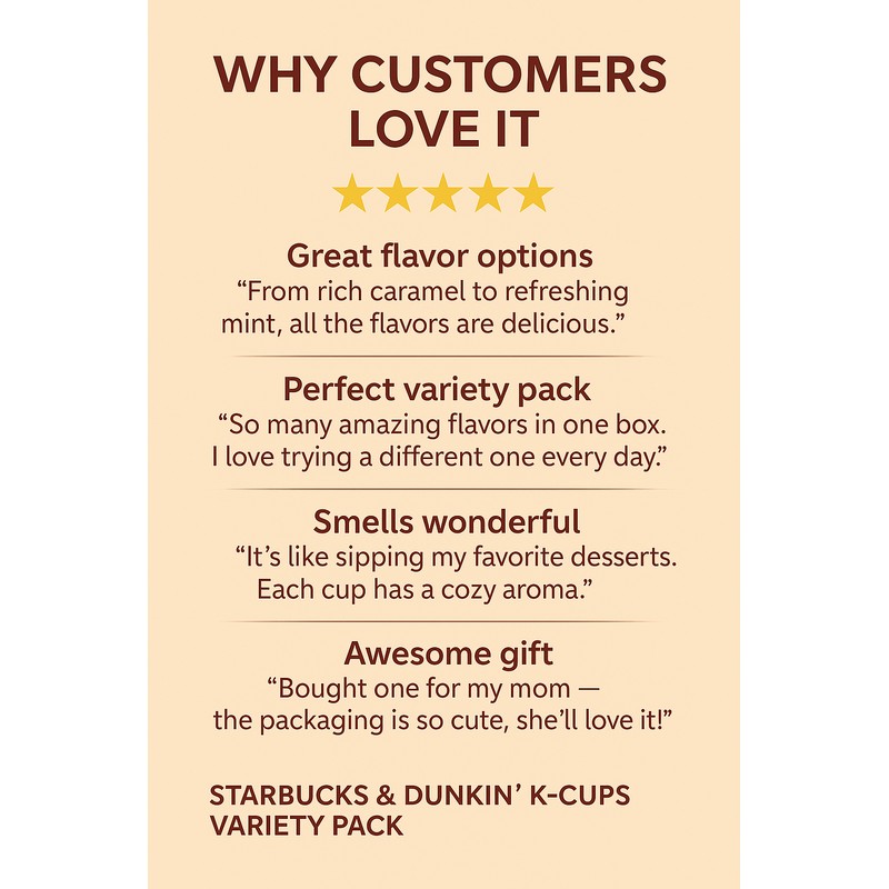 Starbucks & Dunkin’ Flavored Coffee Pods Variety Pack – 16