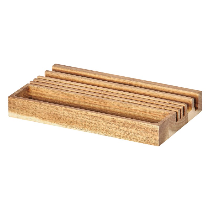 Gentlemen’s Hardware Wooden Desk Organiser with Phone Stand - Contains