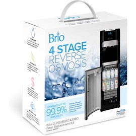Brio 4 Stage RO Reverse Osmosis Water Cooler Filter Replacement Kit | for Brio Water Dispenser Models: CLPOURO420SCV2 & CLPOUROSC420RO