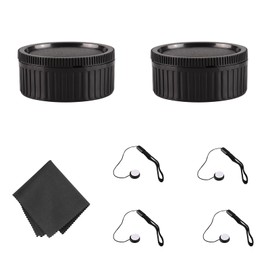 NEWKS Body Cap & Camera Rear Len Cover Set Compatible with Leica M LM Mount Camera fits Ricoh A12 Leica M1-M4 M5 CL M6 MP M7-M9 Hexar RF Epson R-D1 35mm Bessa Cosina Voigtlander 35 RF Zeiss Ikon