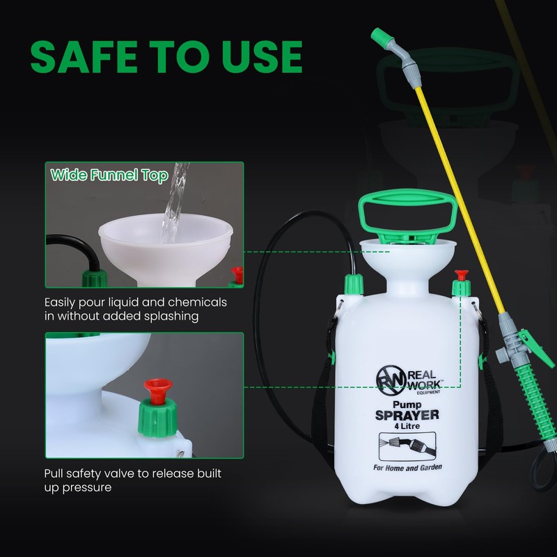 REALWORK 2pk 1-Gallon Handheld Tank Sprayer with Easy-Carry Shoulder Strap
