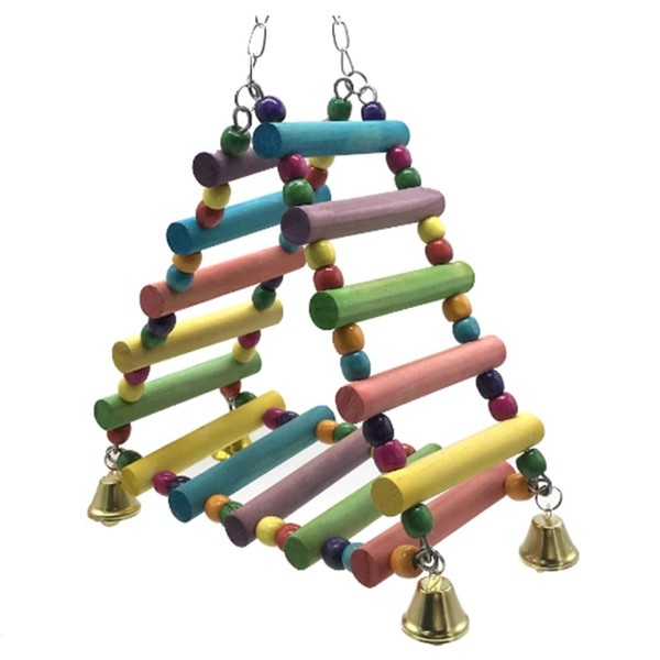 Haptufer 1 Piece Parrot Toy Bird Swing Climbing Hanging Ladder