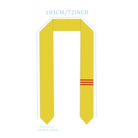 ASETKAT South Vietnam Country flags Graduation Stole scarf Graduation Sash for Study Aboard International Students for decoration gifts