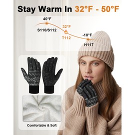 RIGWARL Touchscreen Gloves for Running Bike Anti-Slip Warm Gloves for Cycling Sports Biking Hiking Driving Walking