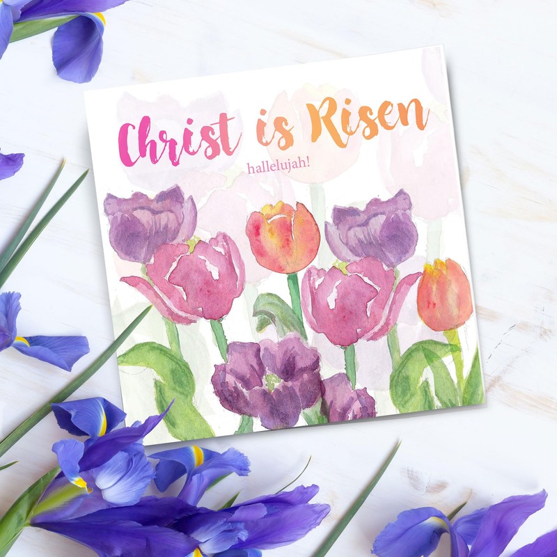 Religious Easter Cards - Christ is Risen, pack of 5,