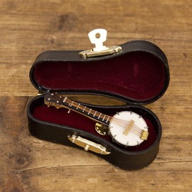 Akizuki Boeki Design Accessory Banjo W2.5 x D2 x H 6.5 cm Miniature Band Pin Batch PJO-7 cm