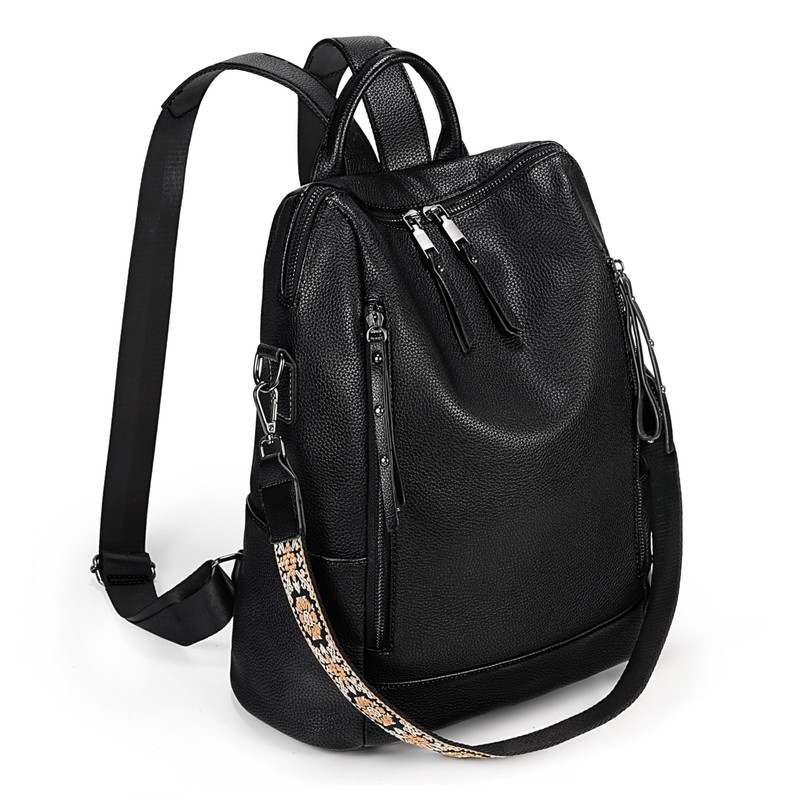 UTO Backpack Womens Ladies Rucksack Bags Double Zipper Side Pockets