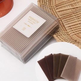 Bangs and Bangs Clips, 10 Pieces, 3 Colors Available, Hair Clips, Bangs Fixing Sheet, Hair Holder, Hair Velcro Fixing Fringe, Hair Makeup Tool, For Cleansing, Makeup (Brown)