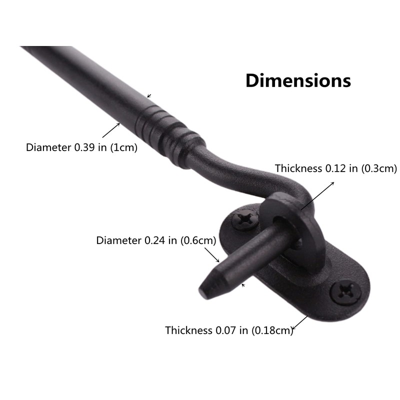 Runningfish 6" Barn Door Lock Sliding Door Lock Barn Gate