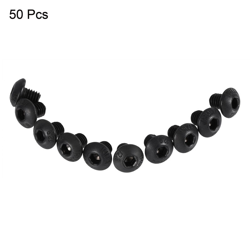 sourcing map M5 x 6 mm Hexagon Socket Round Head