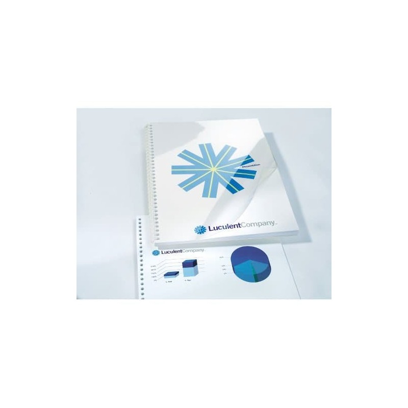 GBC HiClear Binding Covers A4 PVC 150 Micron - pack