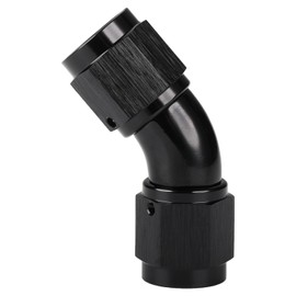 Podavelle 4AN Female to 4AN Female Flare 45 Degree Swivel Full flow Coupler Fitting Union Adapter Aluminum Black