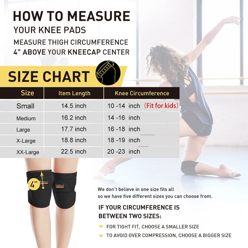 HUEGLO Sponge Knee Pads for Dancers,Kids Volleyball Knee Pad Protective