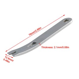 2pcs Small Stainless Steel Crank Crowbar Multi-function EDC Pry Bars Crowbars Pocket Tool for Indoors and Outdoors Silver