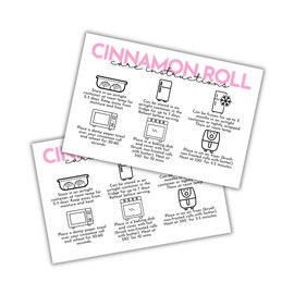 Cinnamon Roll Care Instruction Storage Cards | 30 pk 4x6” Bakery Customer Sourdough Bread Loyalty Baker Business Dessert Contracts Forms
